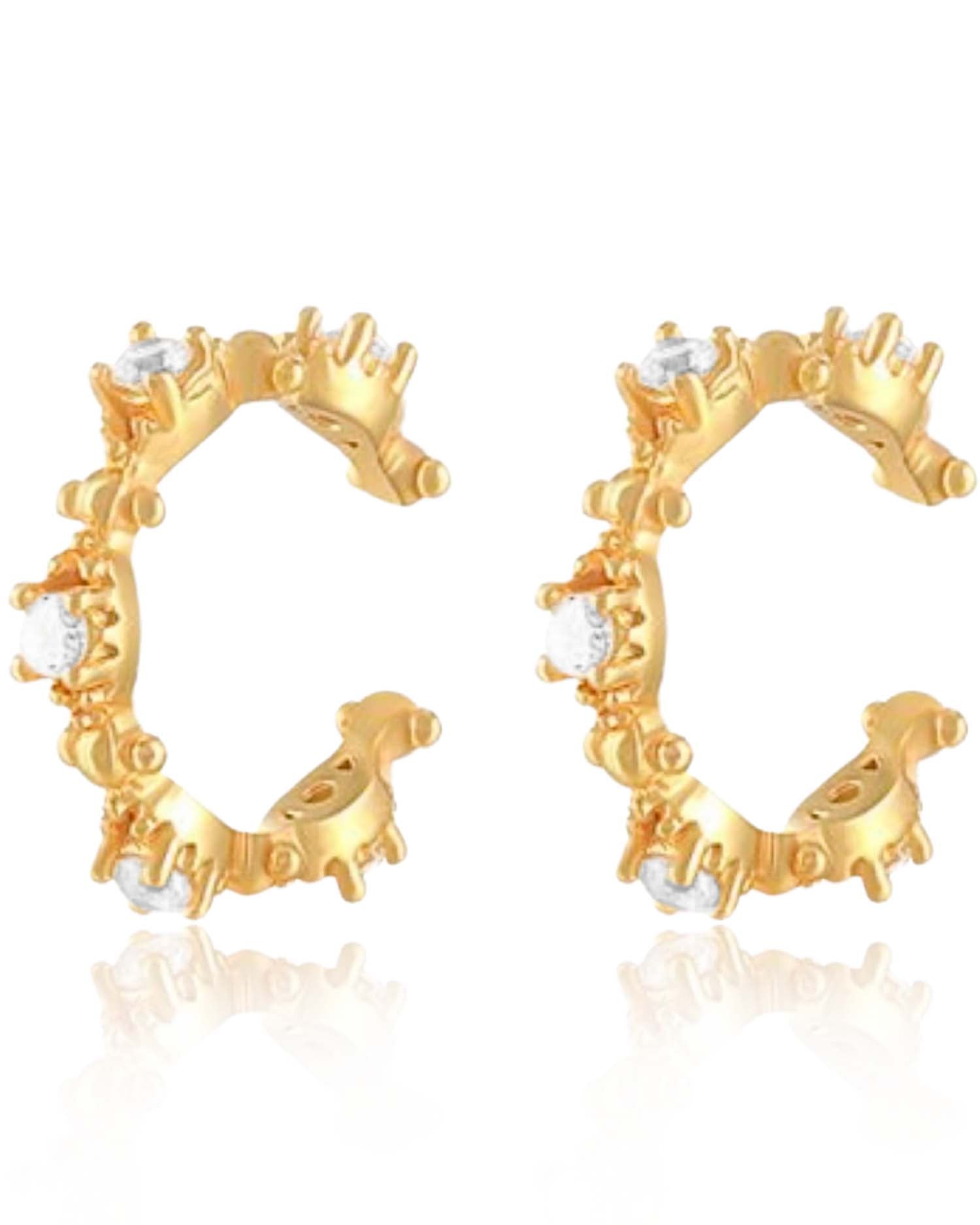 Couture Crystal Milgrain Ear Cuff Earring Set