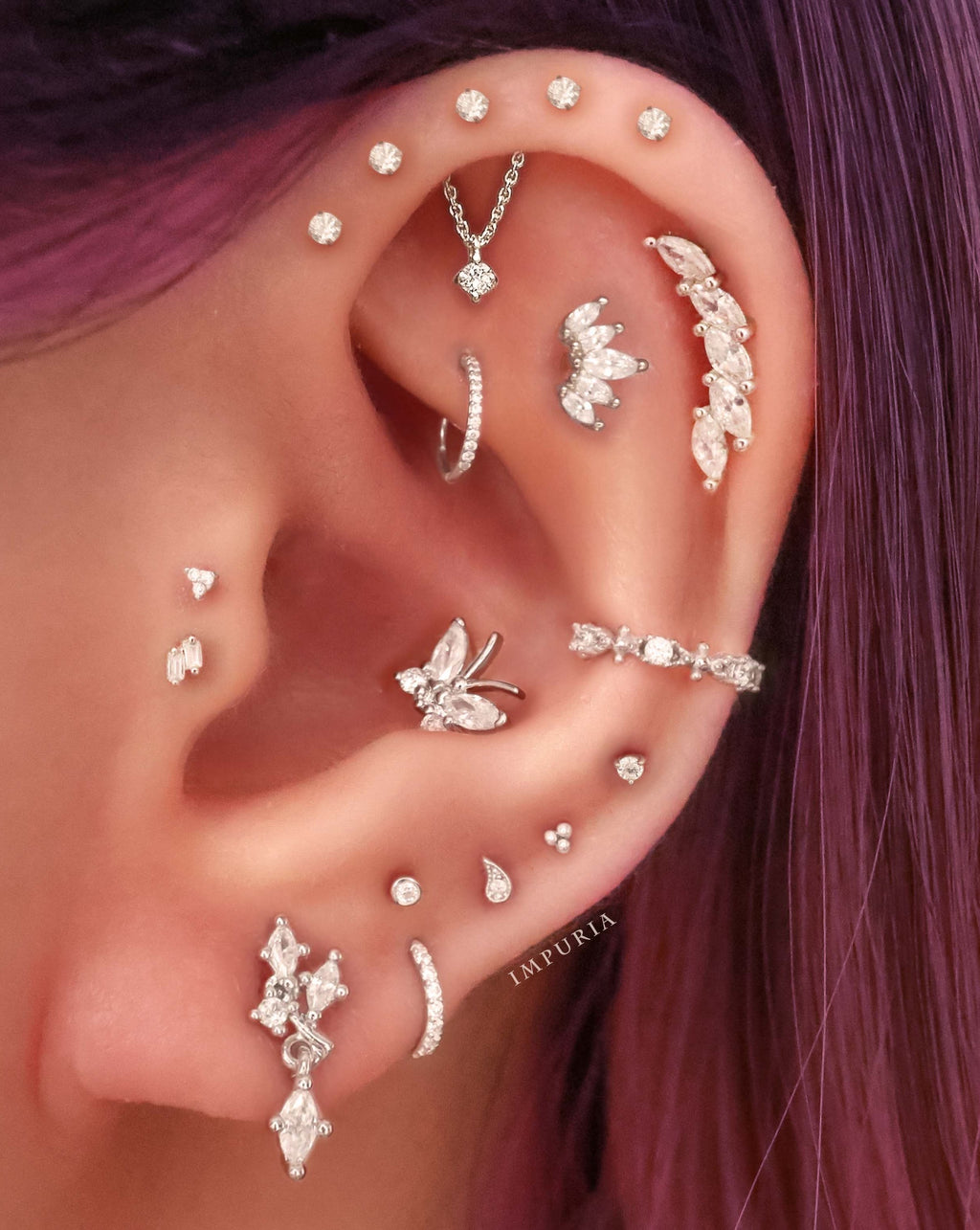 Grace Butterfly Ear Piercing Stud