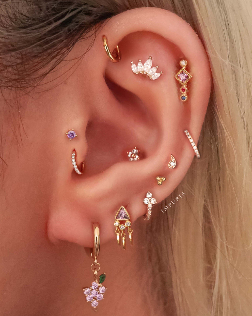 Harlow Five Marquise Ear Piercing Stud