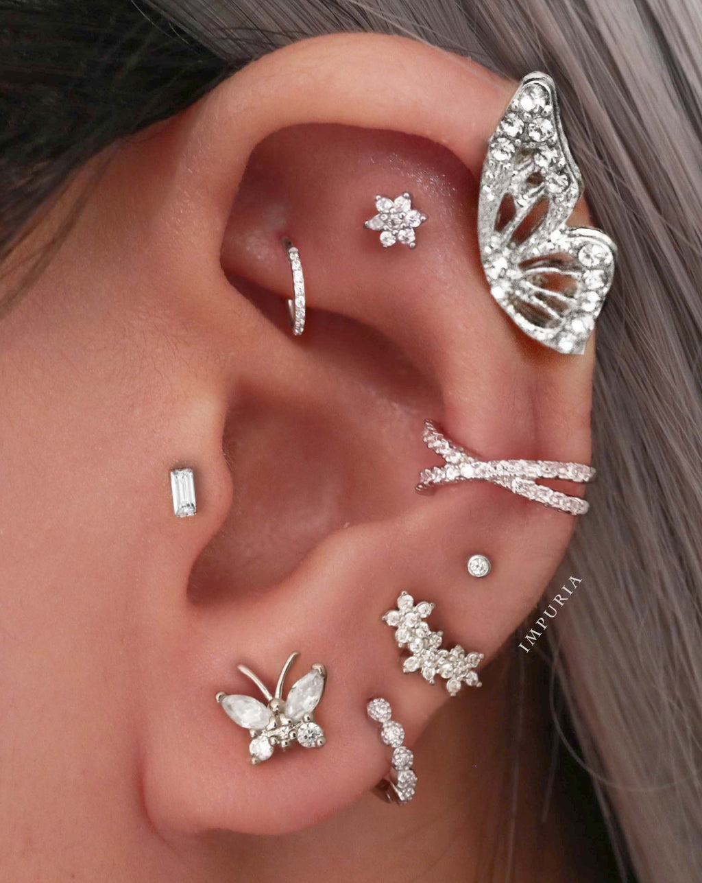 Grace Butterfly Ear Piercing Stud
