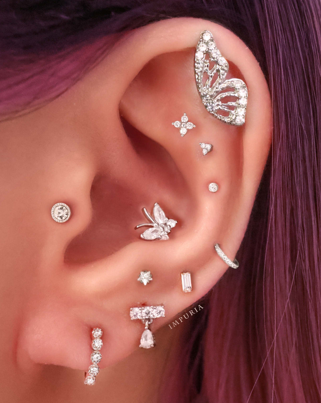 May Trinity Ear Piercing Stud