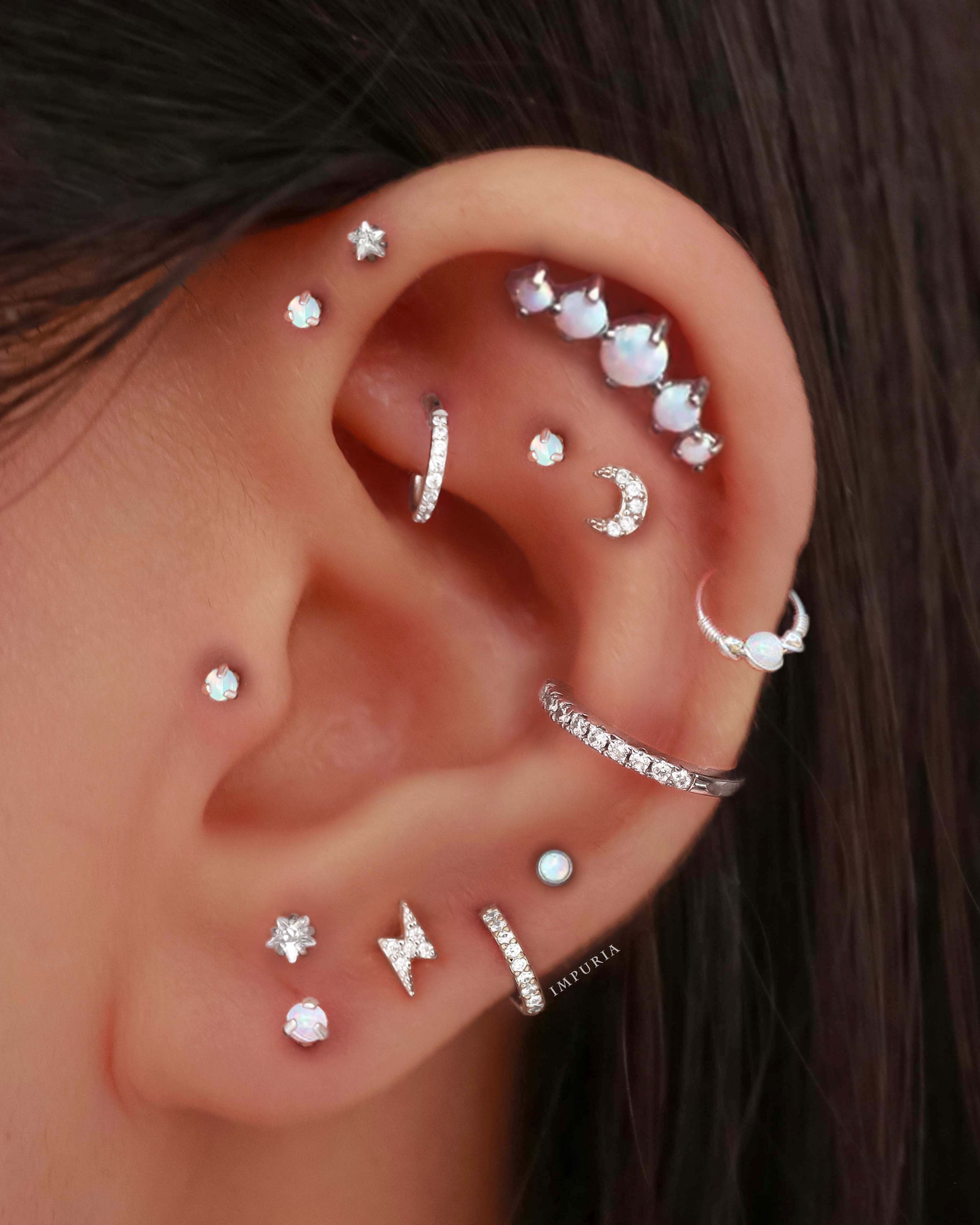 Blink Lightning Bolt Ear Piercing Stud