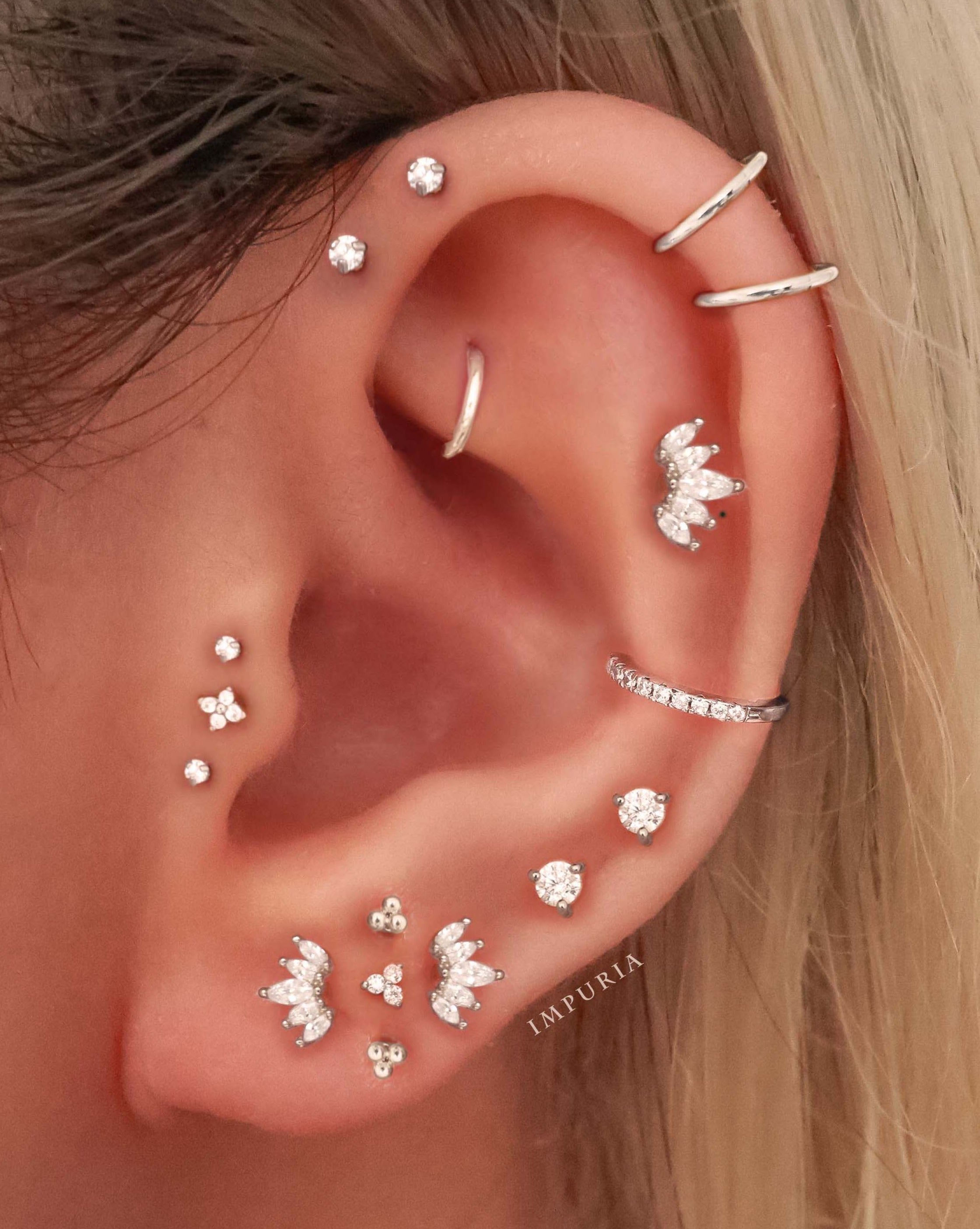 Harlow Five Marquise Ear Piercing Stud