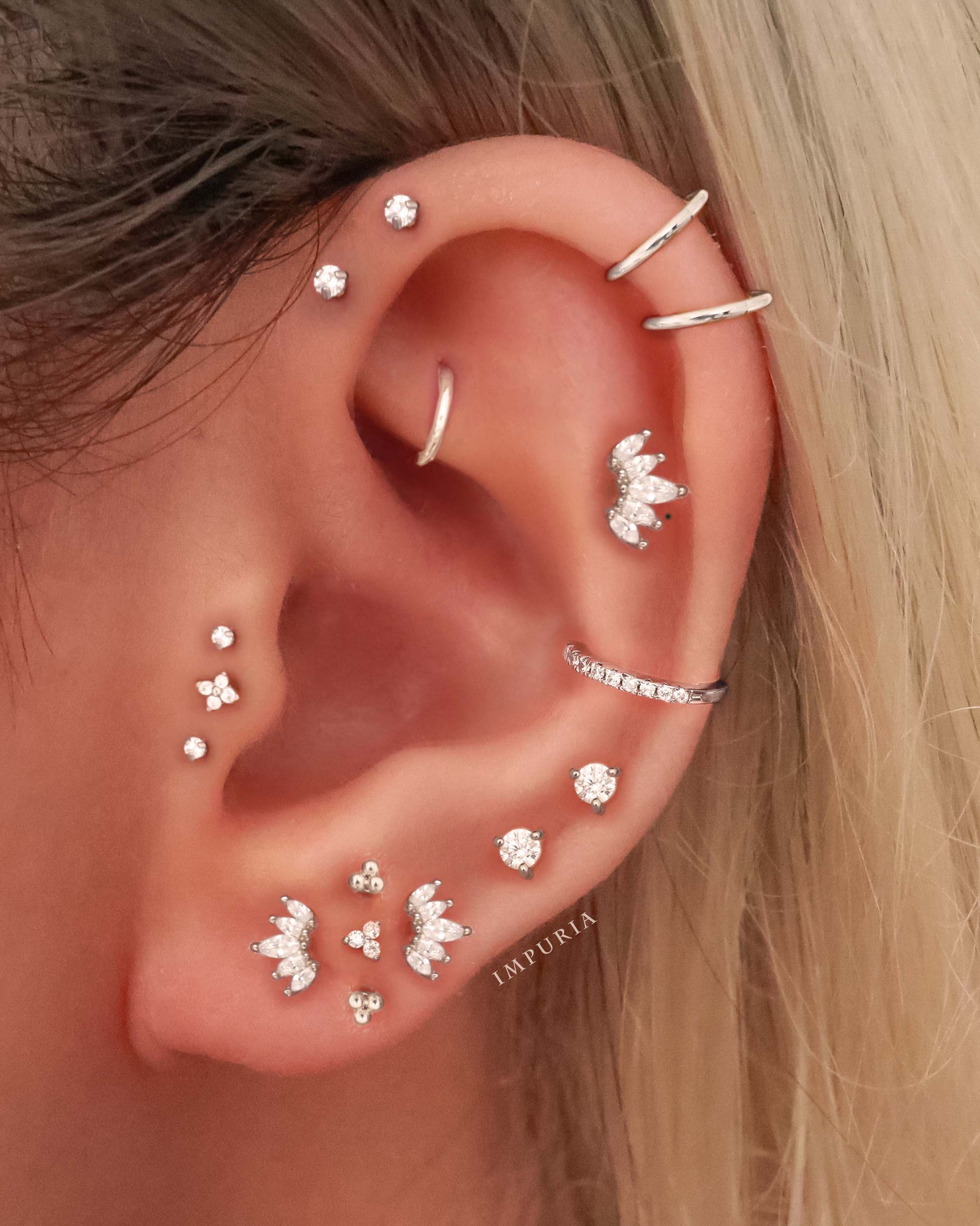 May Trinity Ear Piercing Stud
