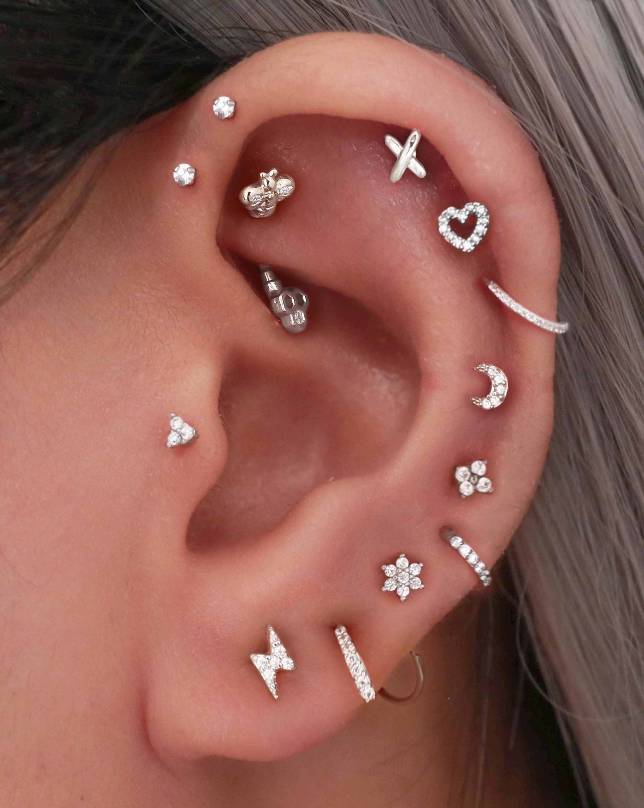 May Trinity Ear Piercing Stud