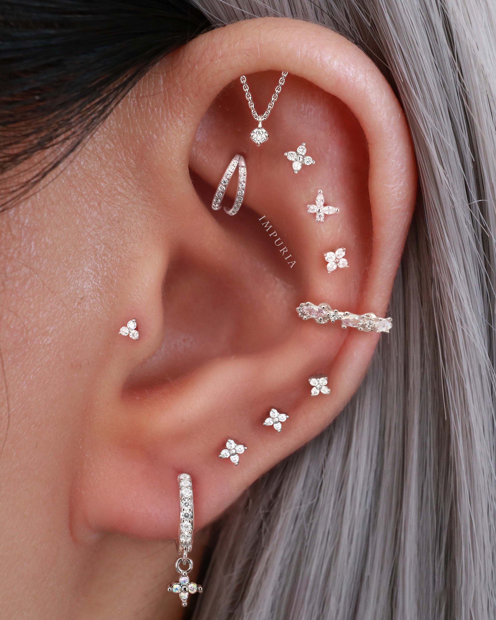 Moonlight Butterfly Ear Piercing Stud