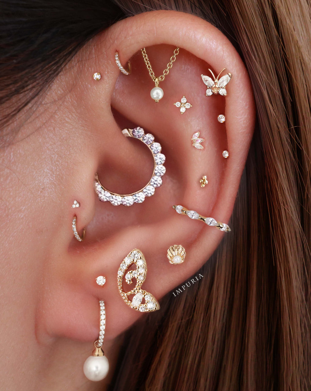 May Trinity Ear Piercing Stud