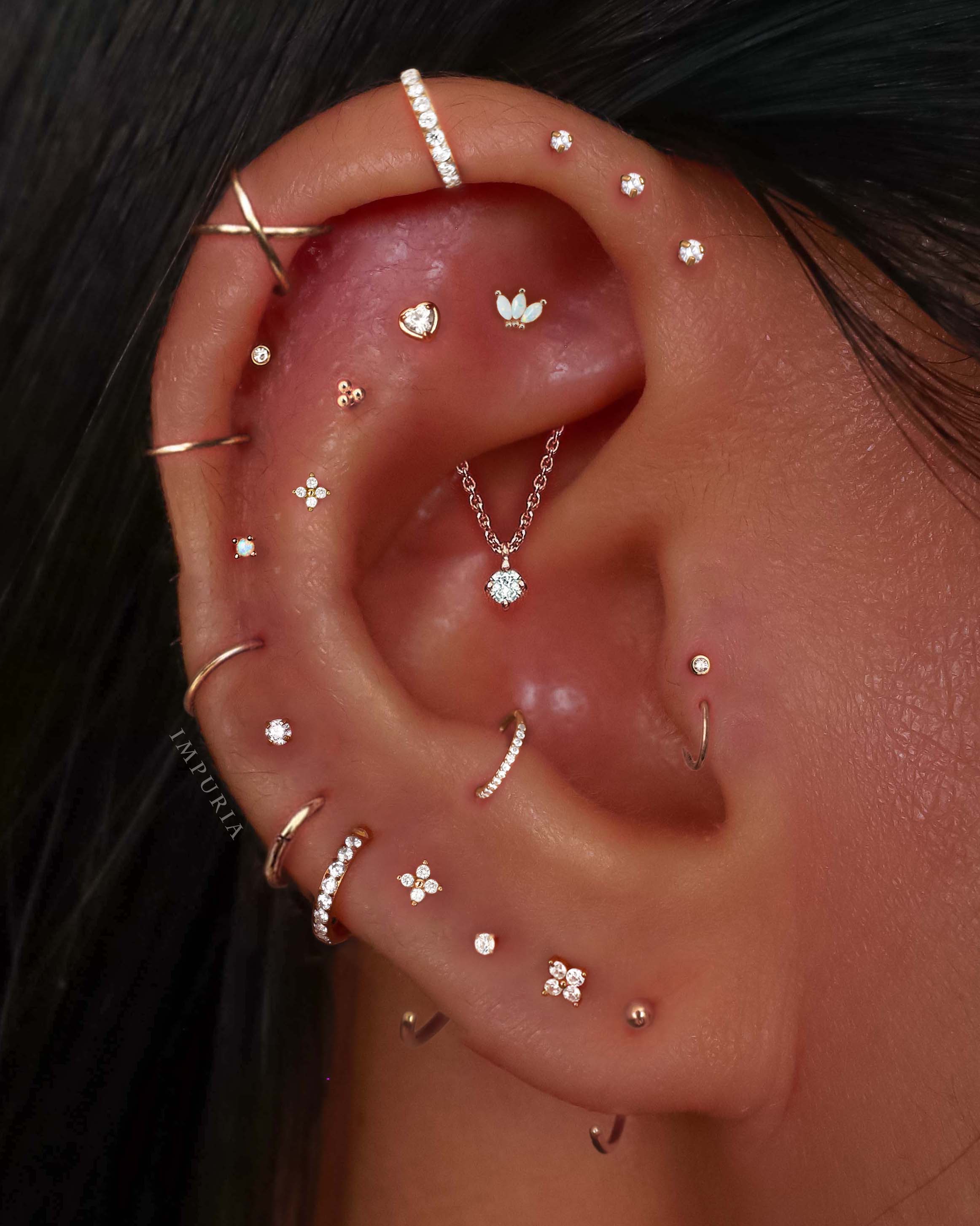 Em Minimalist Polished Ball Hoop Ring Earrings