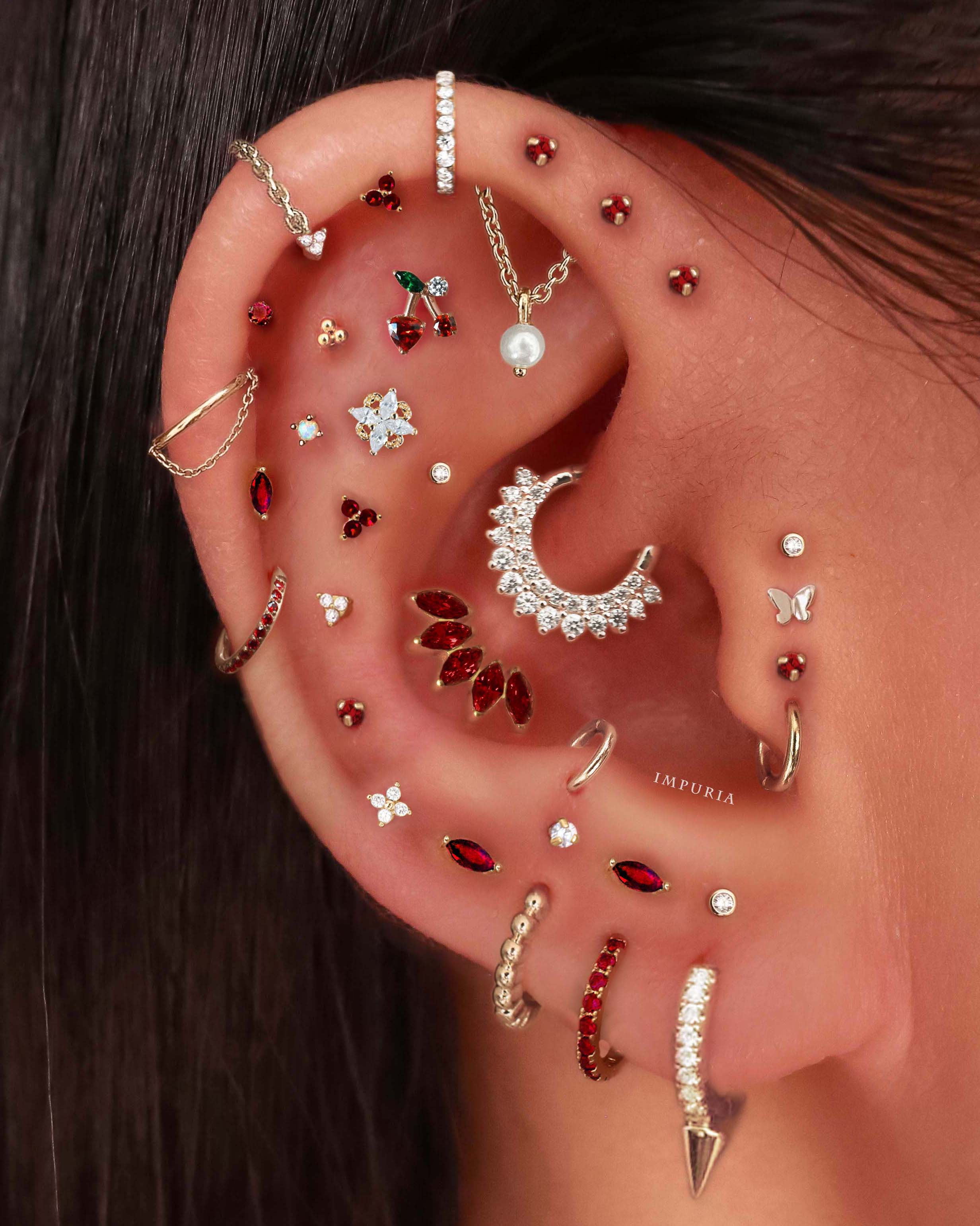 Harlow Five Marquise Ear Piercing Stud