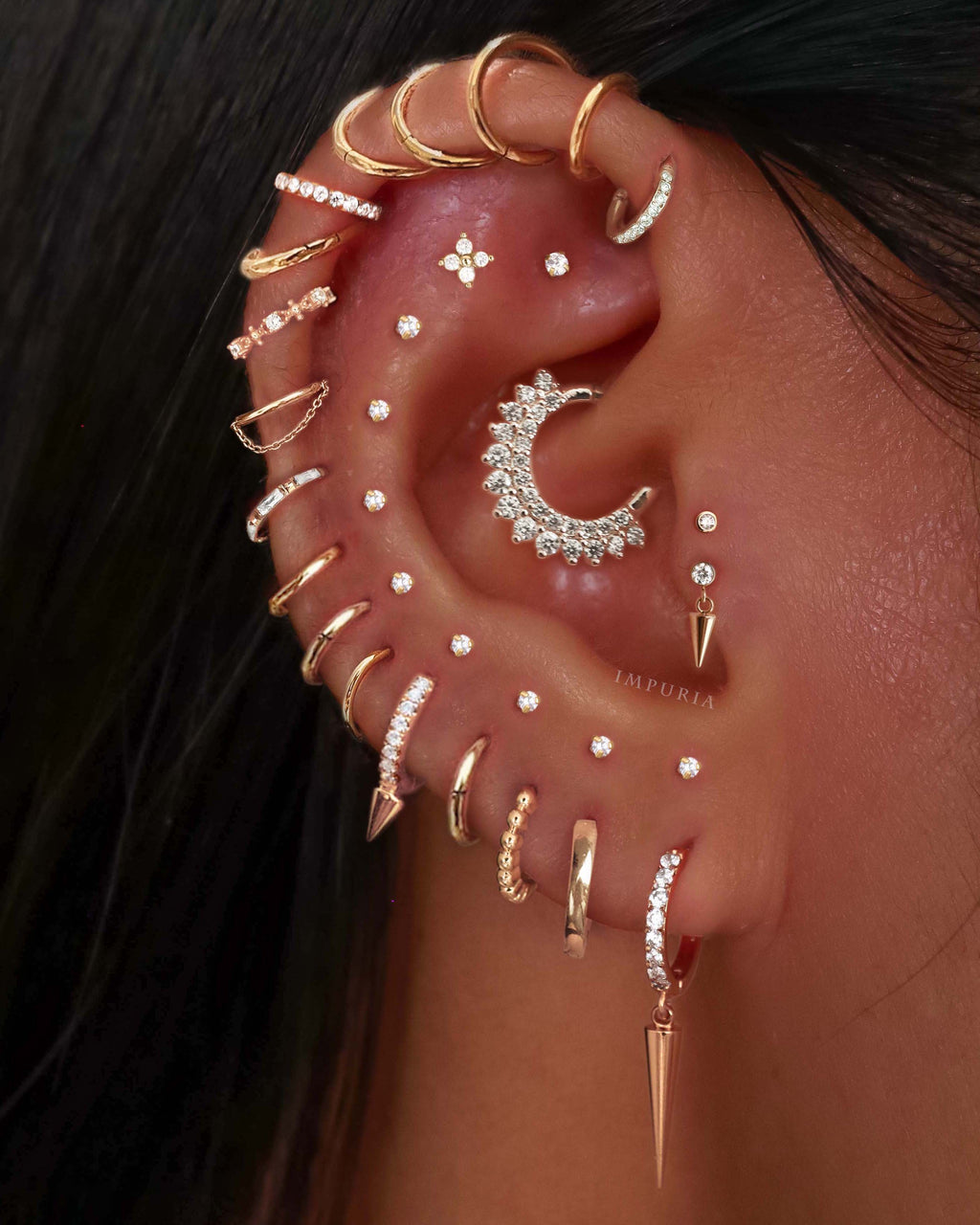 Skye Spike Drop Ear Piercing Stud