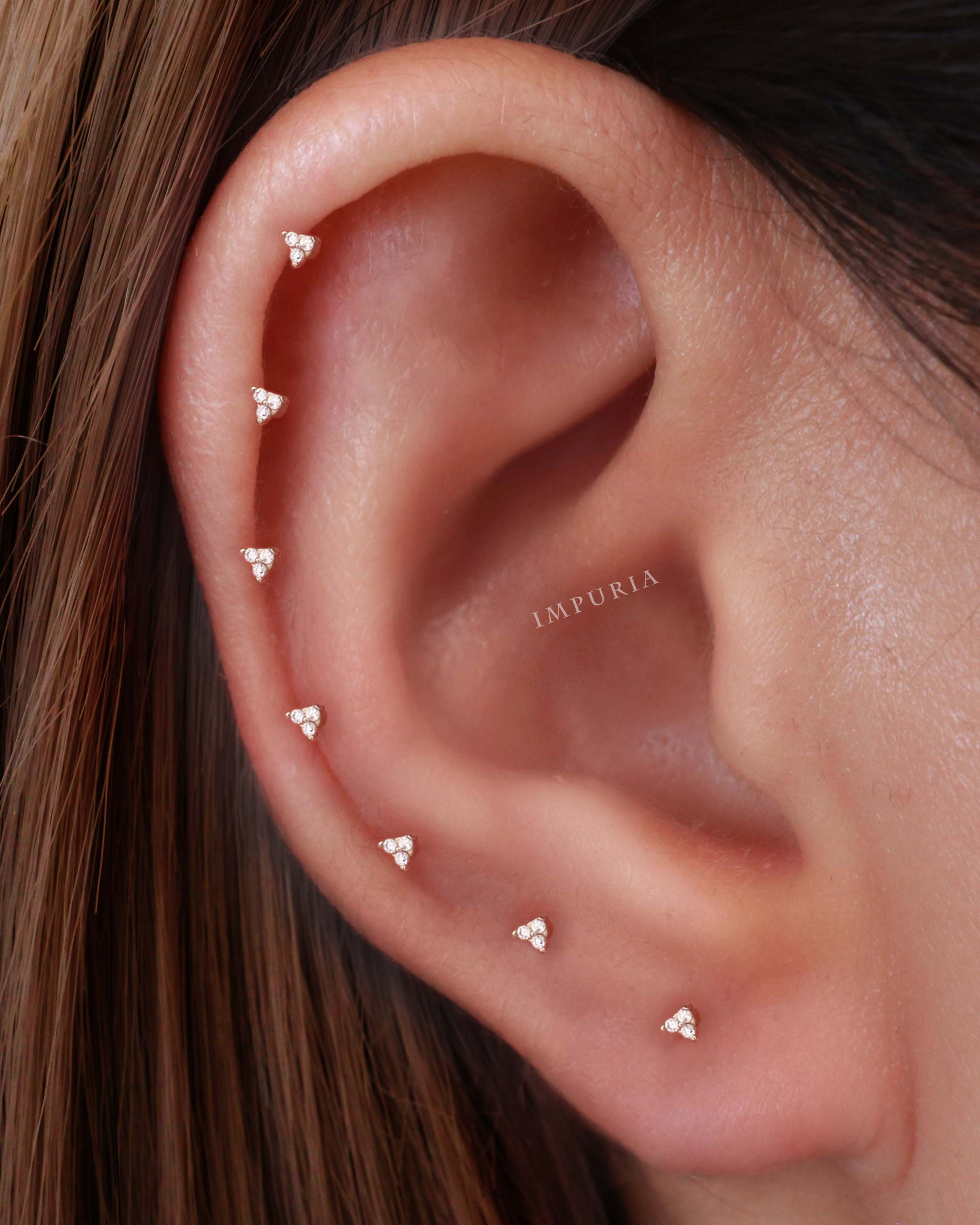 May Trinity Ear Piercing Stud