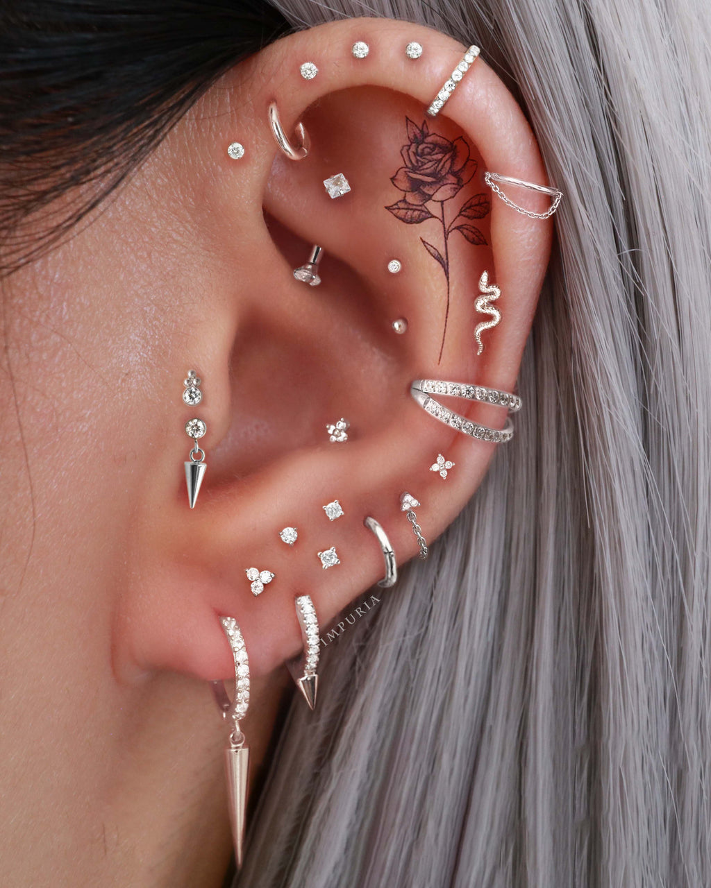 Hera Beaded Ear Piercing Stud