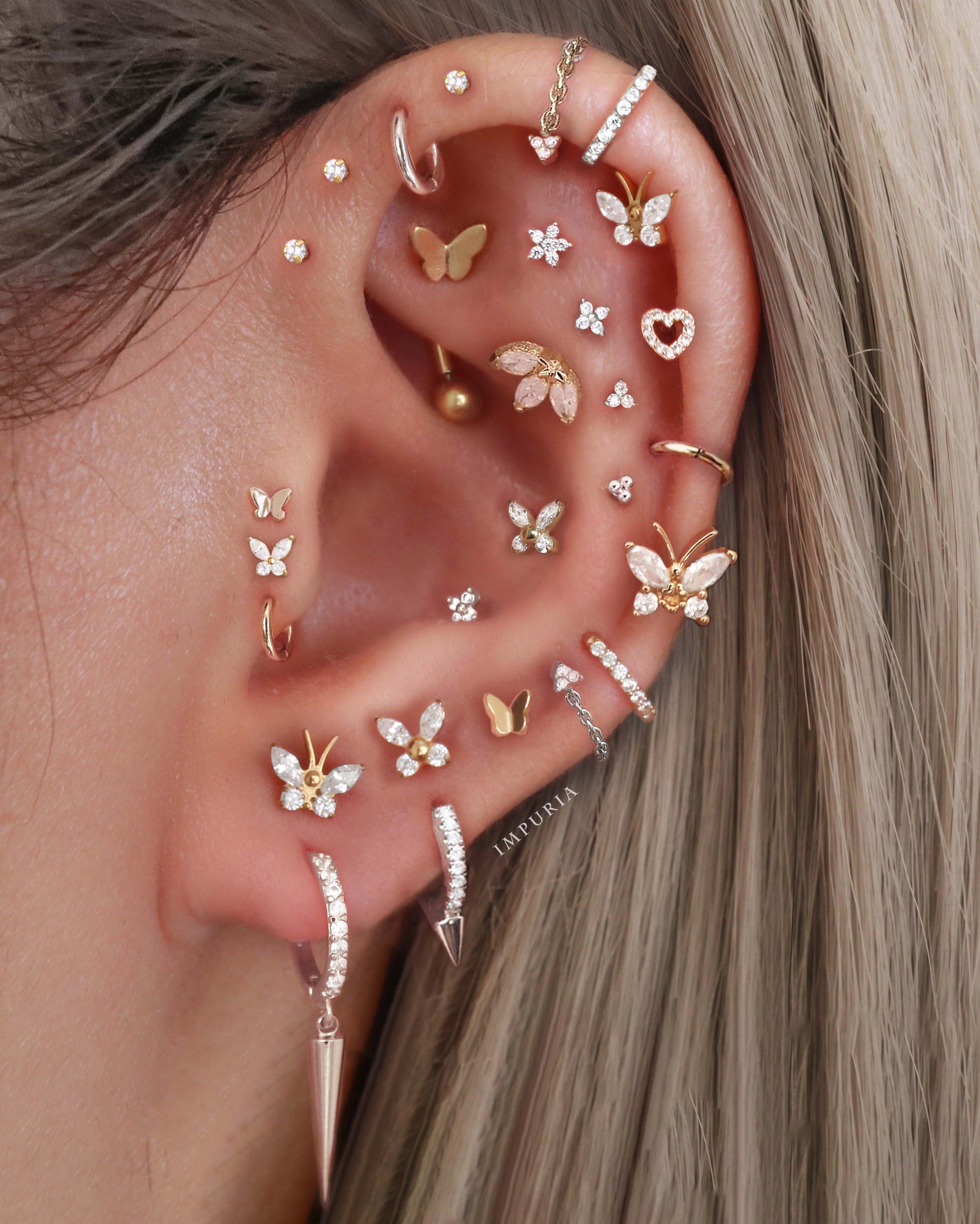 Jane Crystal Pave Eternity Hoop Huggie Earrings