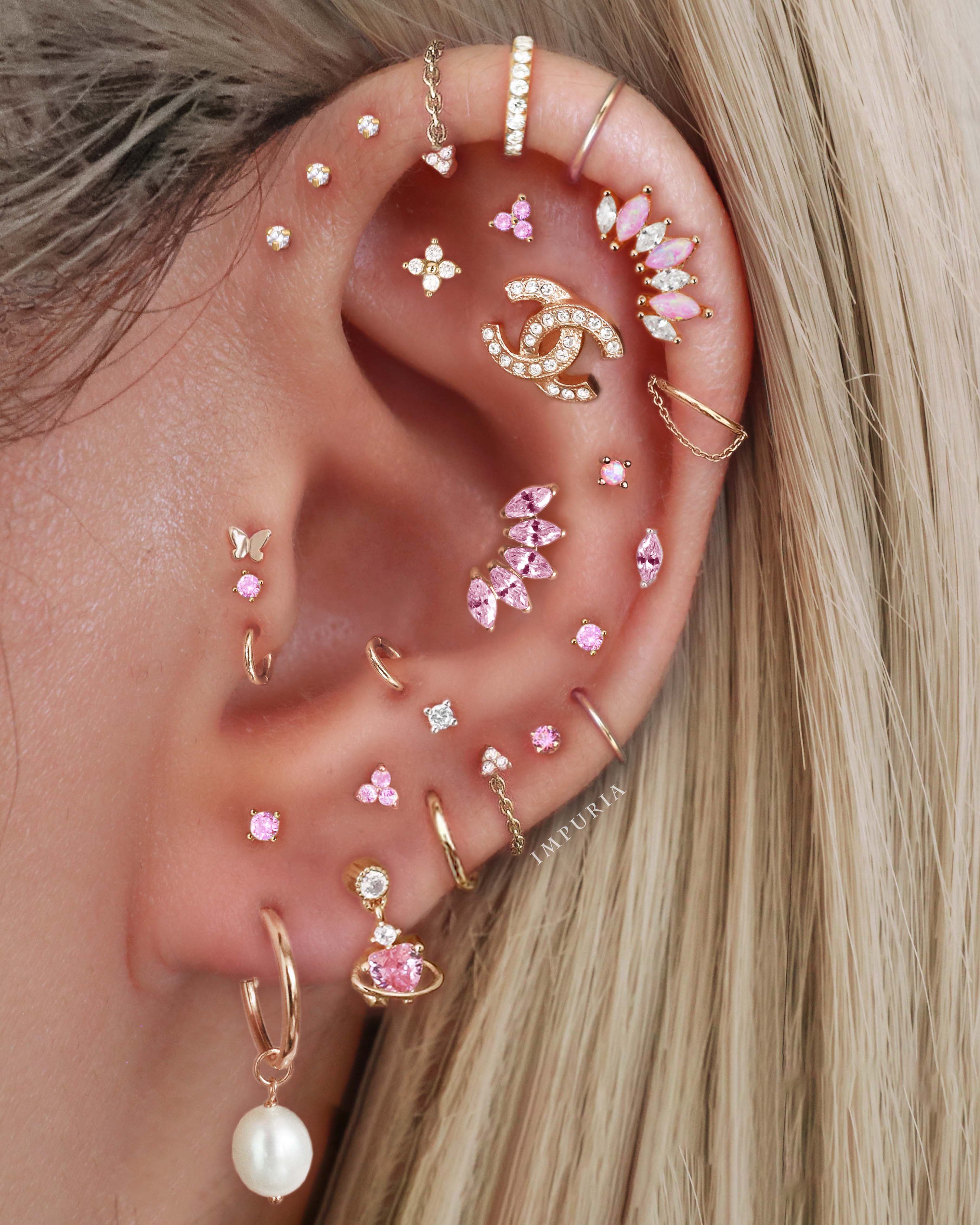 Harlow Five Marquise Ear Piercing Stud