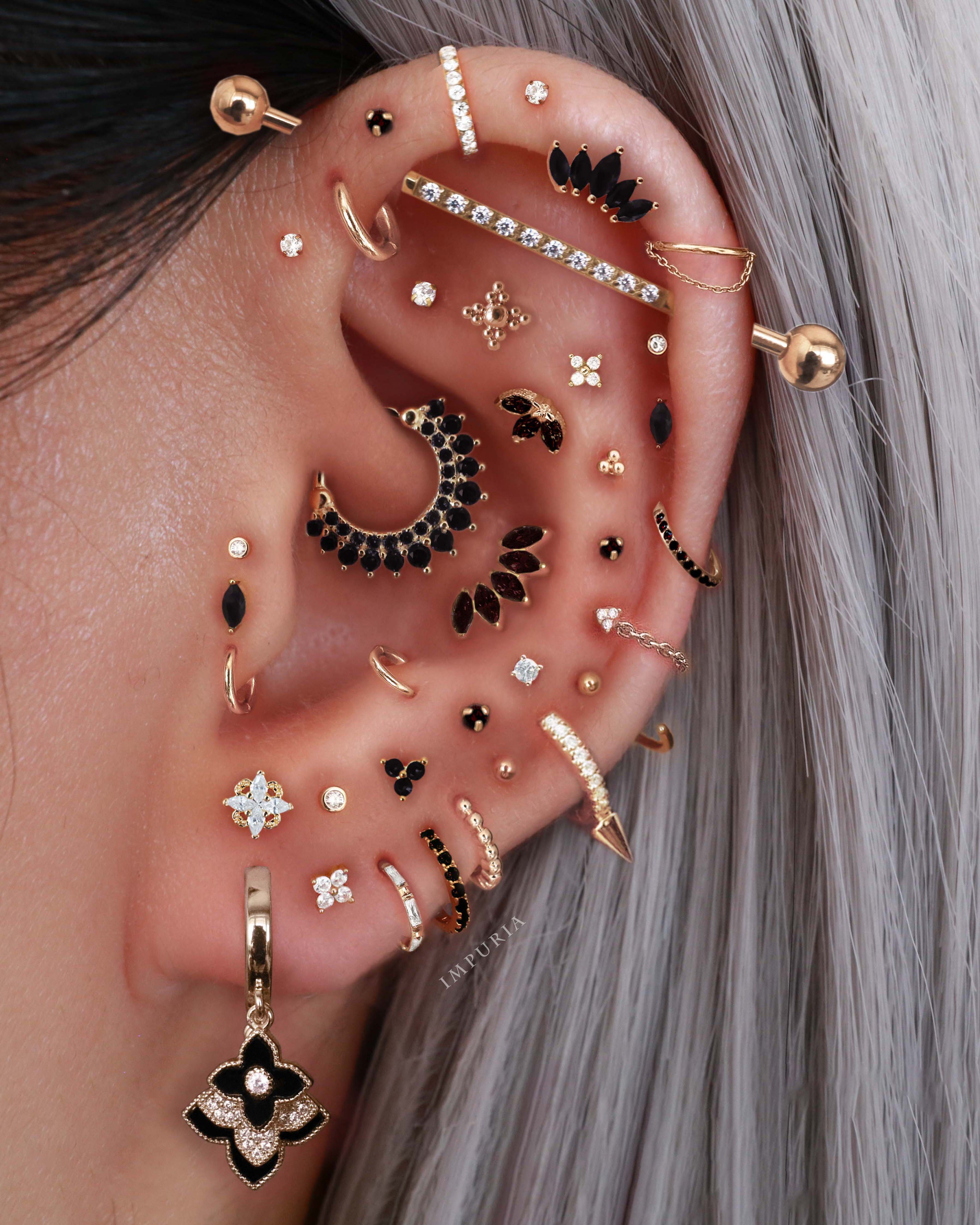 Em Minimalist Polished Ball Hoop Ring Earrings