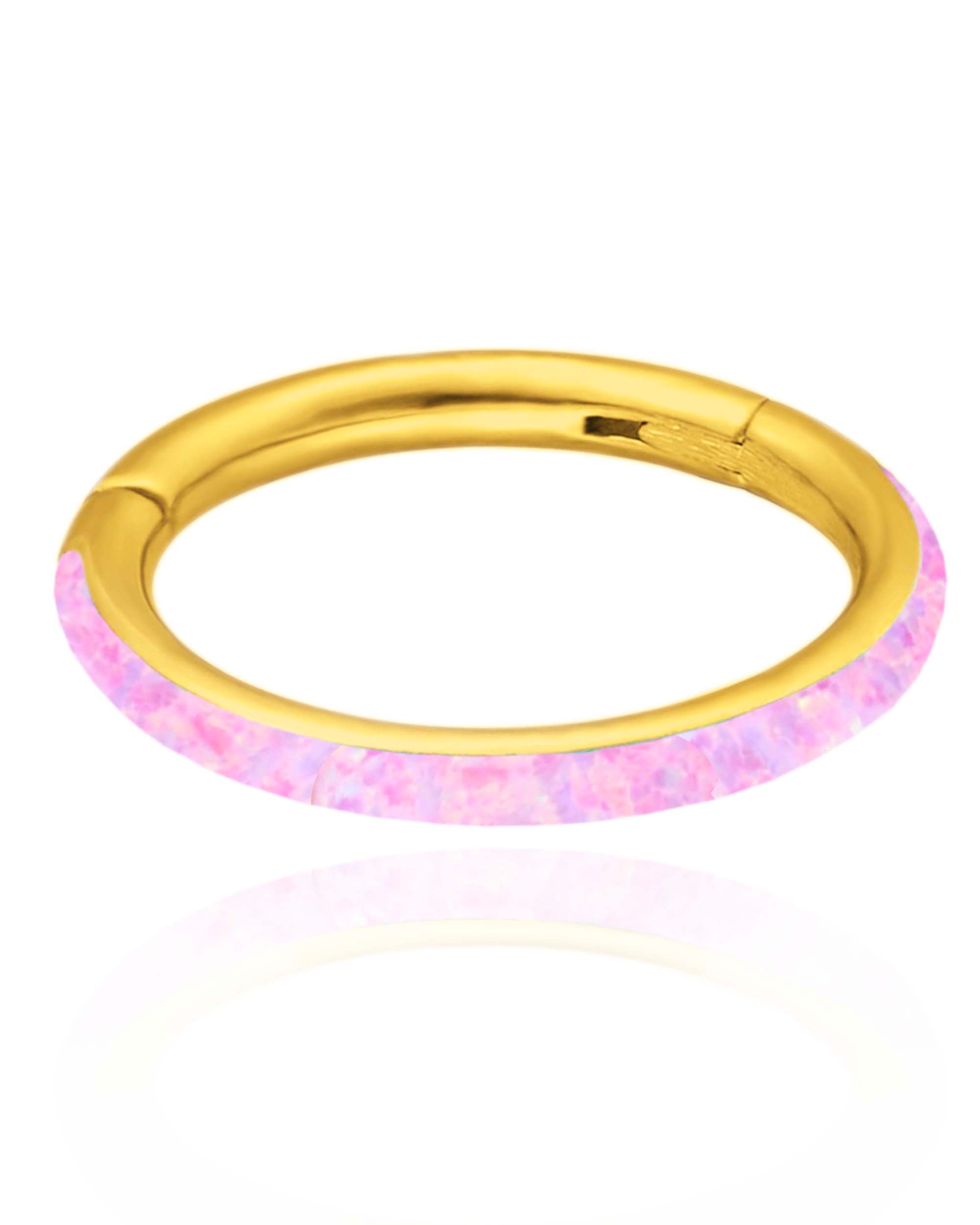 Glimmer Opal Hoop Ring Clicker