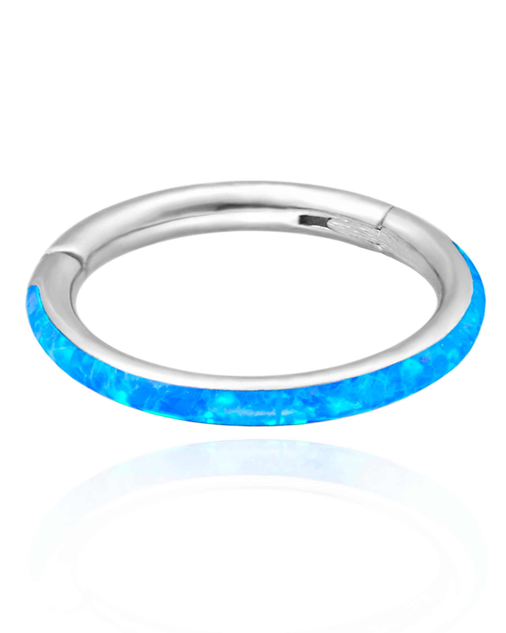 Glimmer Opal Hoop Ring Clicker