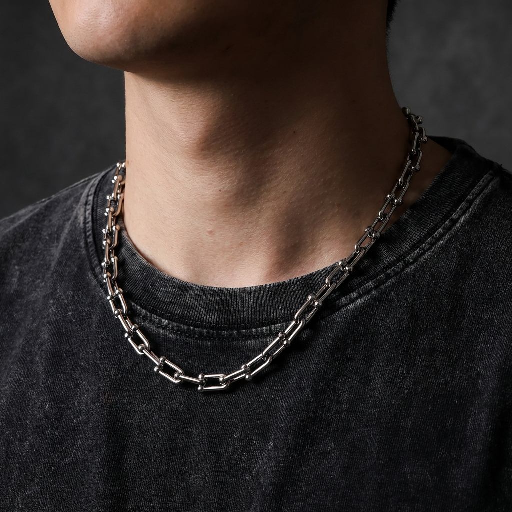 Rebel Clasp Stainless Steel Necklace