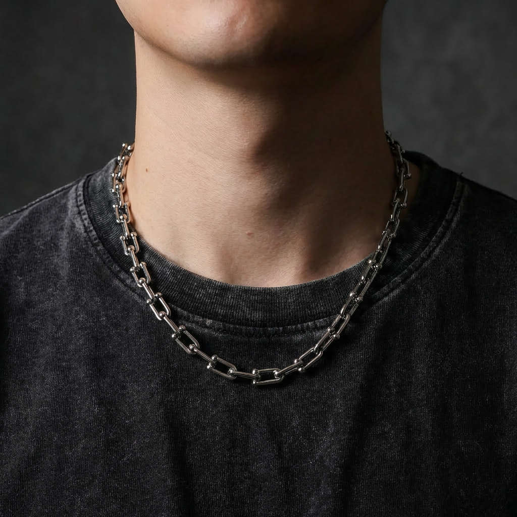 Rebel Clasp Stainless Steel Necklace