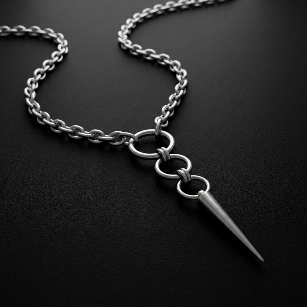 Hoop Spike Stainless Steel Necklace