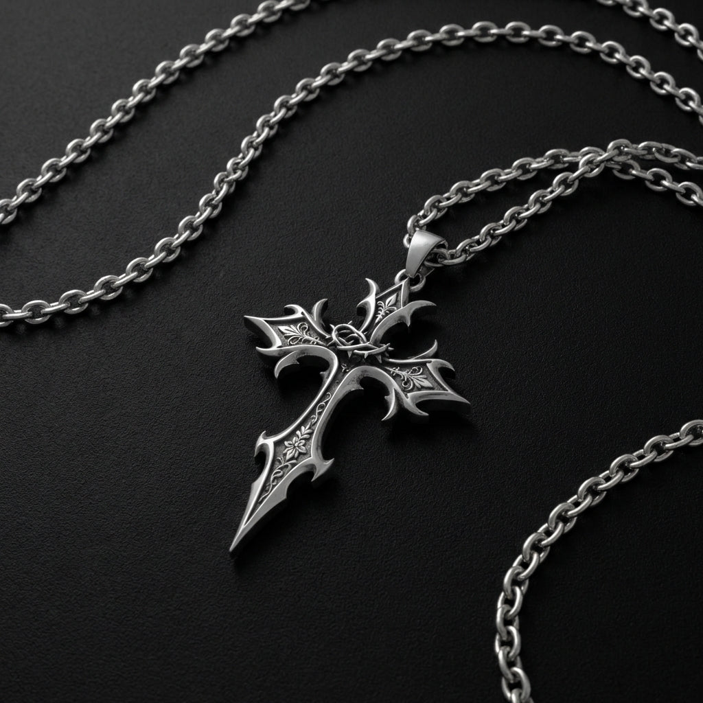 Crucible Gothic Stainless Steel Necklace