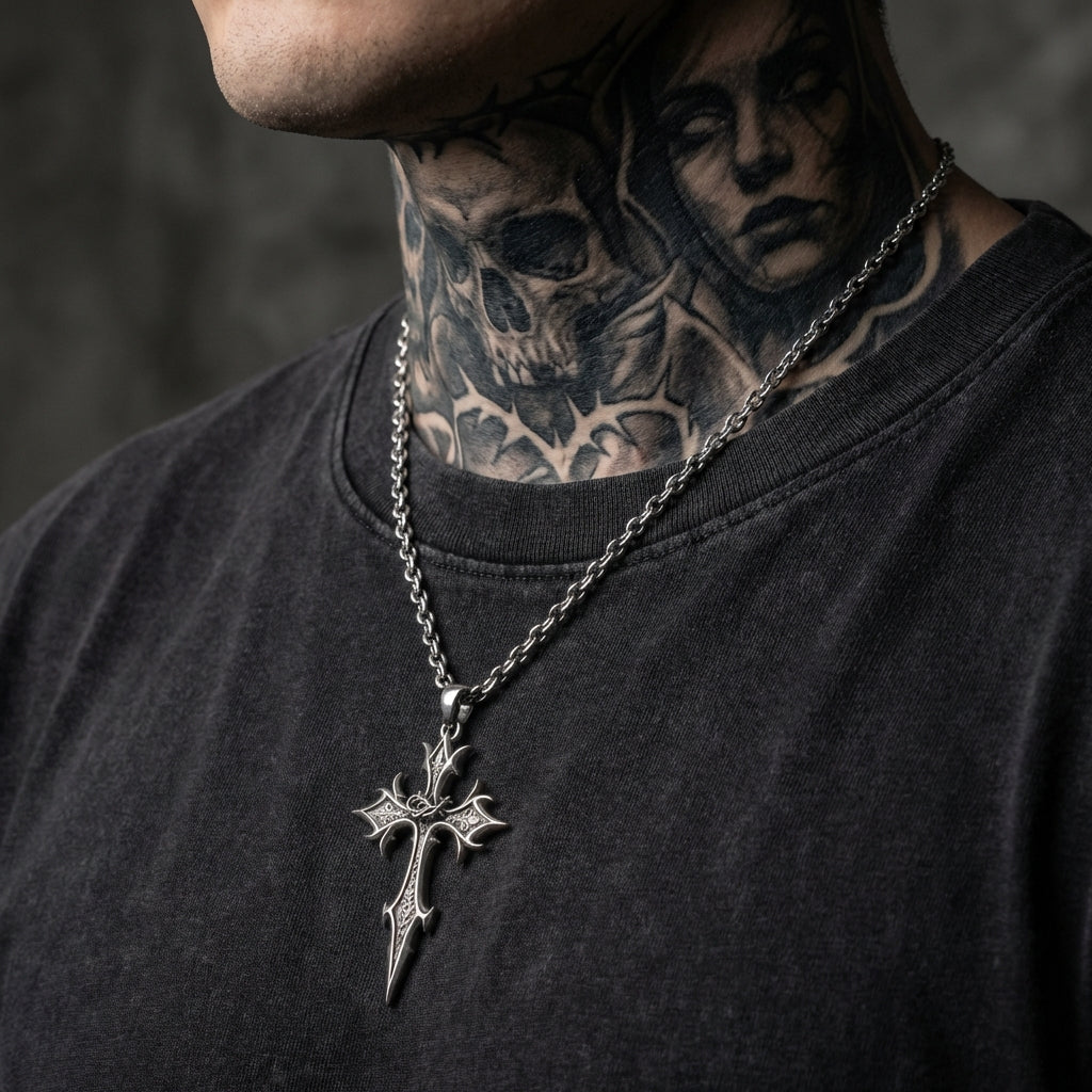 Crucible Gothic Stainless Steel Necklace