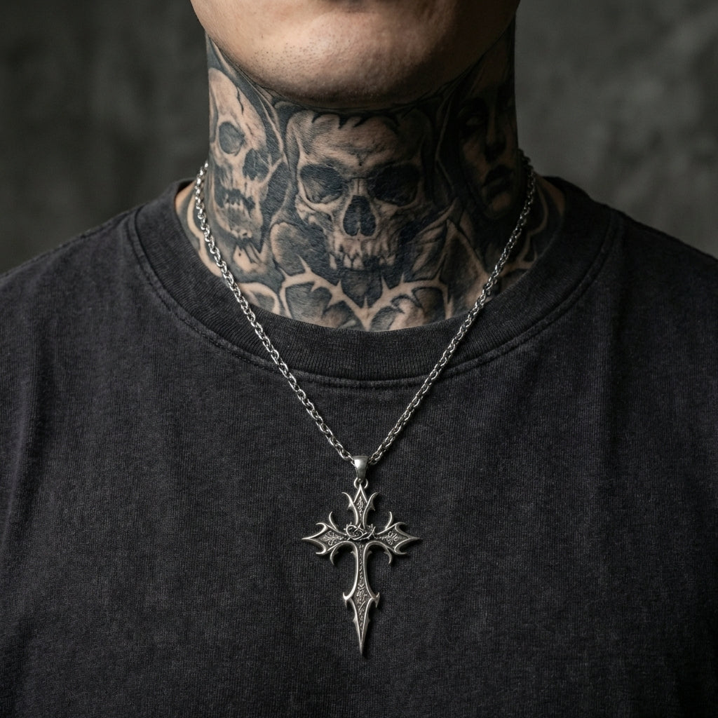 Crucible Gothic Stainless Steel Necklace