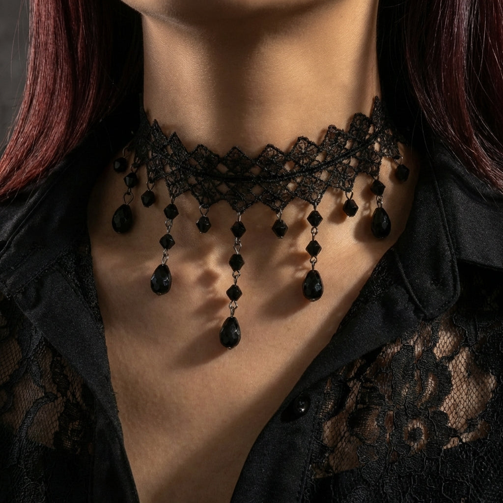 Black Lace Gothic Choker
