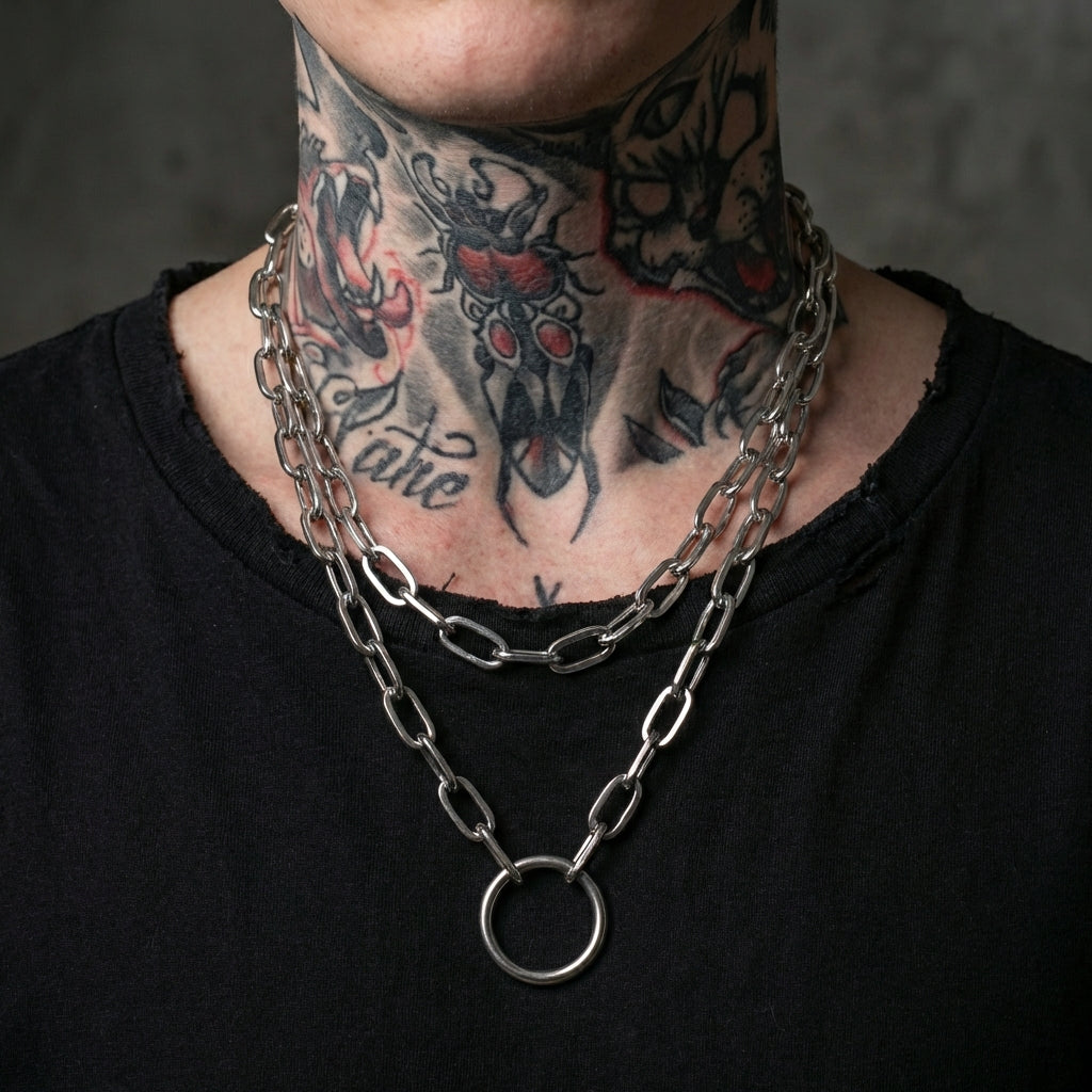 Layered O-Chain Stainless Steel Necklace