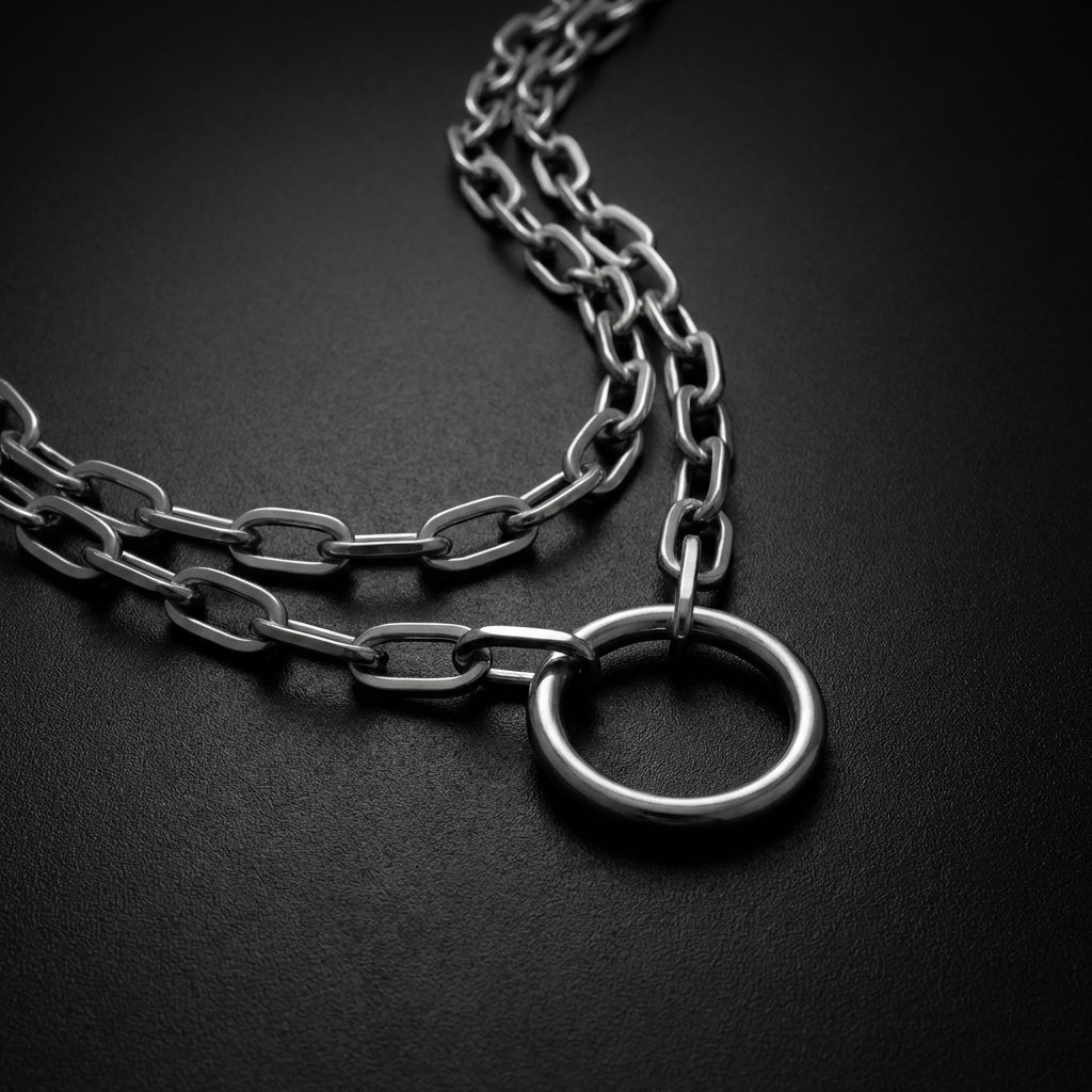 Layered O-Chain Stainless Steel Necklace