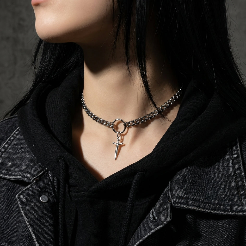 Sword & Chain Stainless Steel Choker