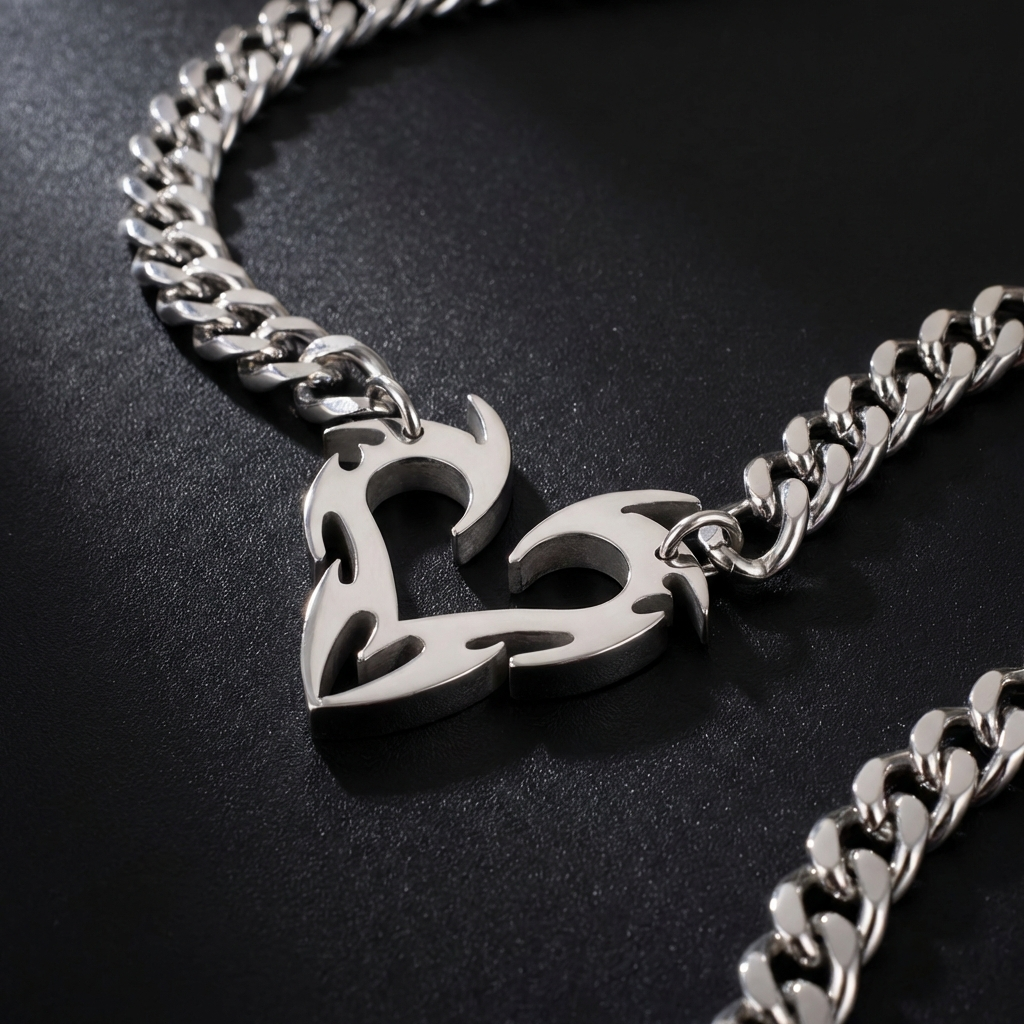 Barb Heart Stainless Steel Necklace