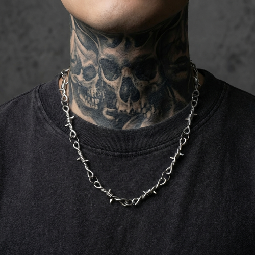 Barb Wire Stainless Steel Necklace