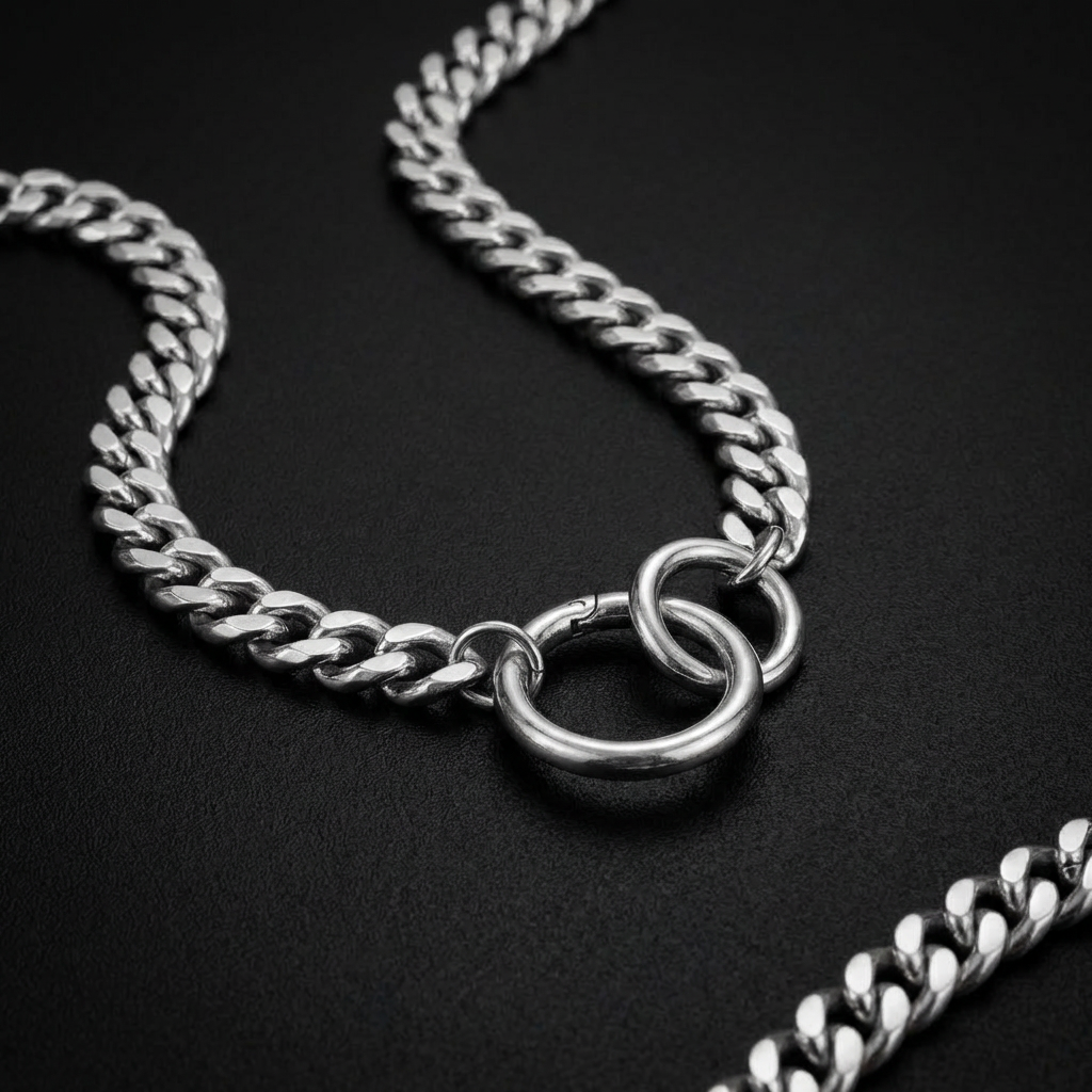 Double Hoop Stainless Steel Choker