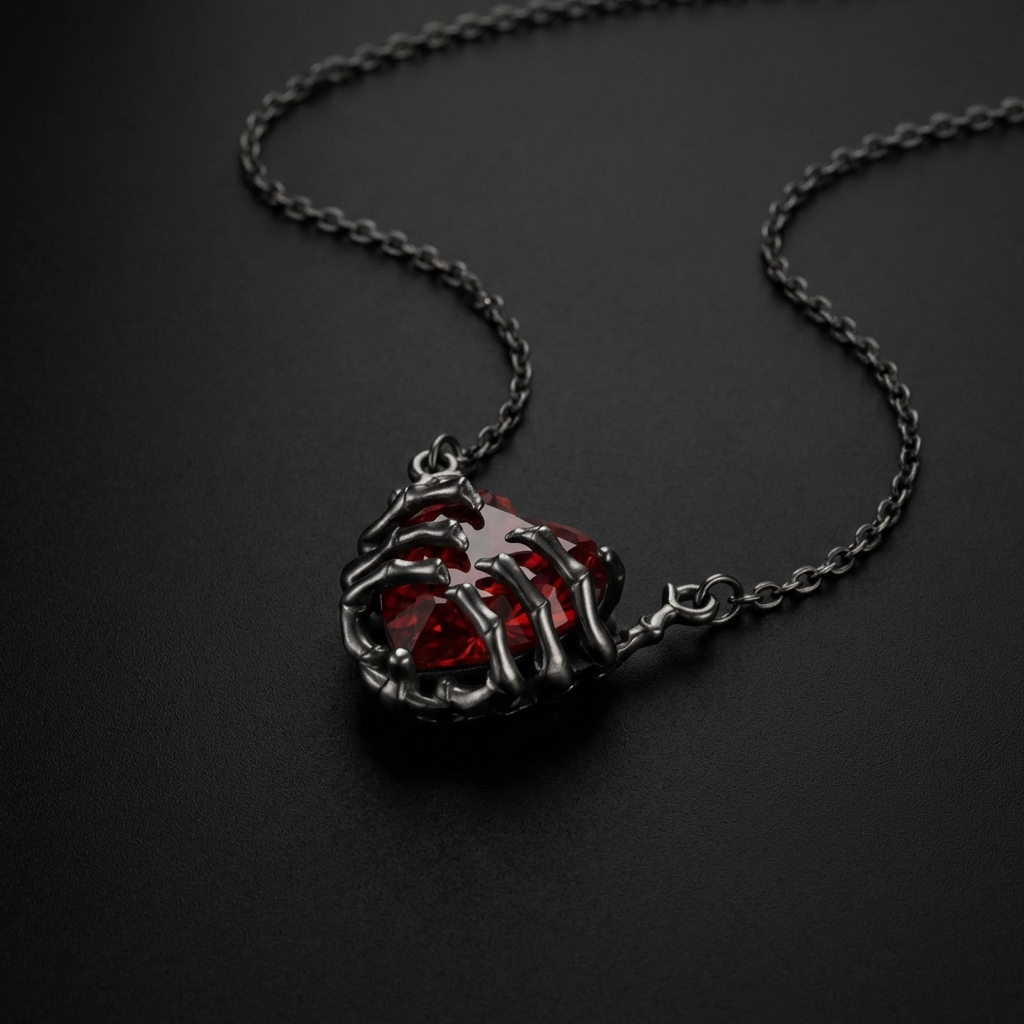 Dead Love Red Crystal Necklace