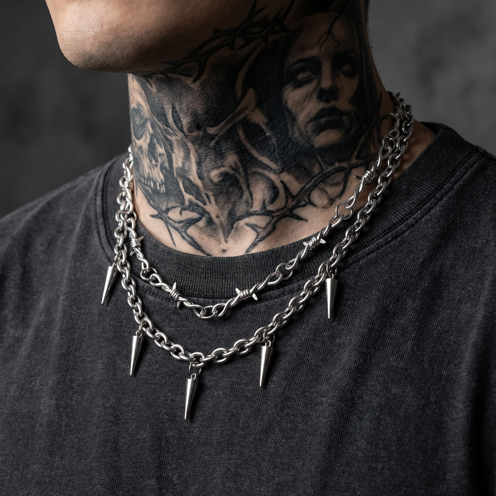Phantom Gothic Stainless Steel Necklace