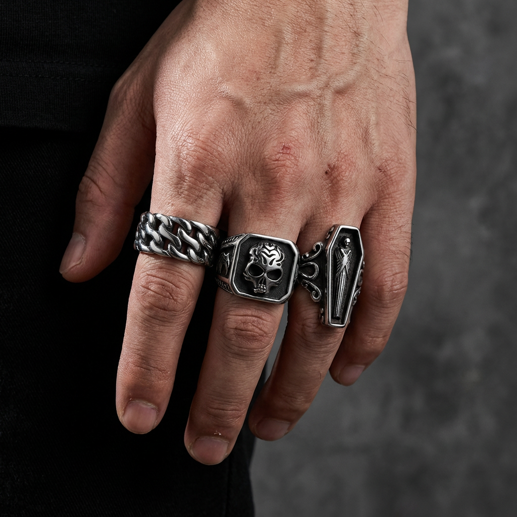 Tomb Gothic Stainless Steel Ring