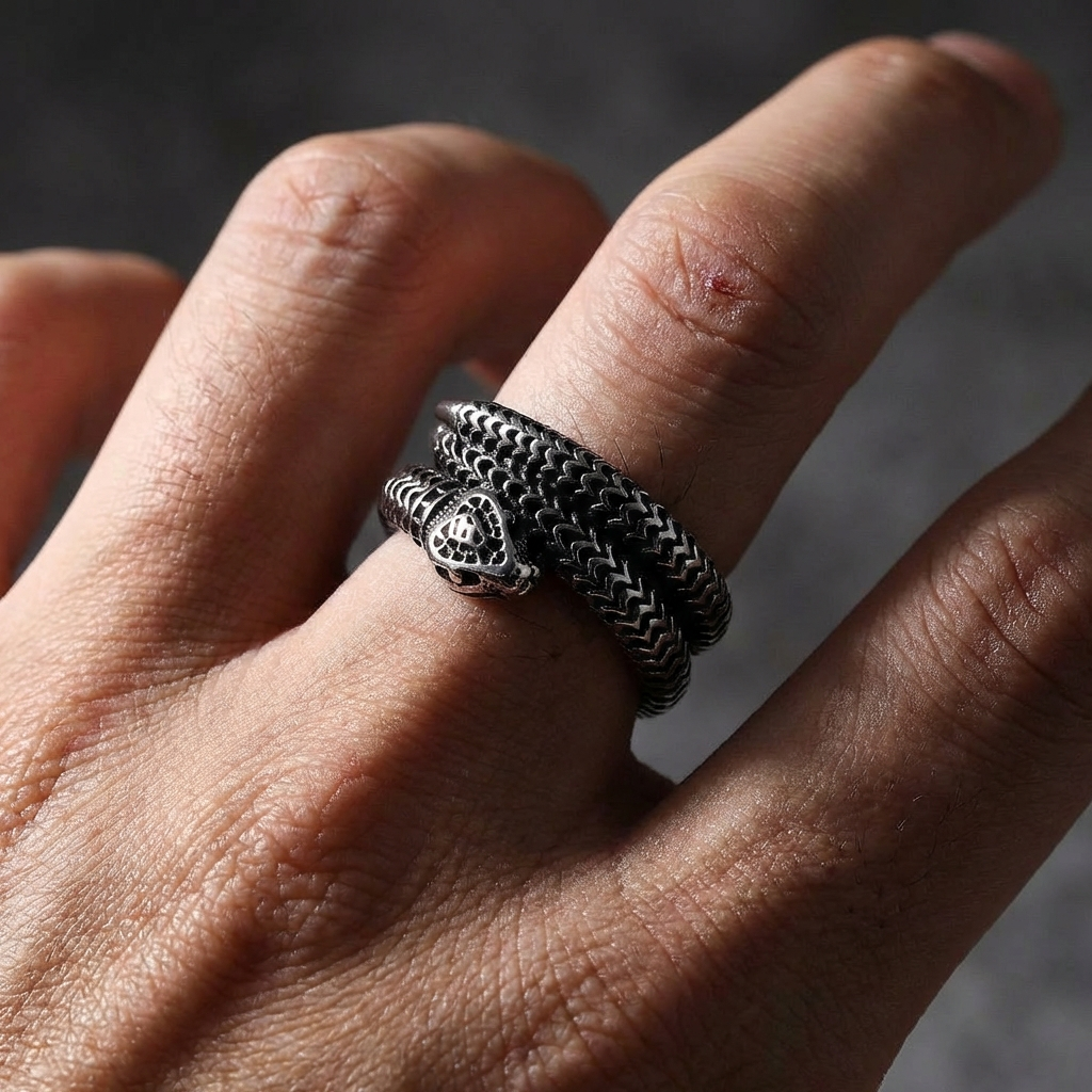 Serpent Stainless Steel Ring