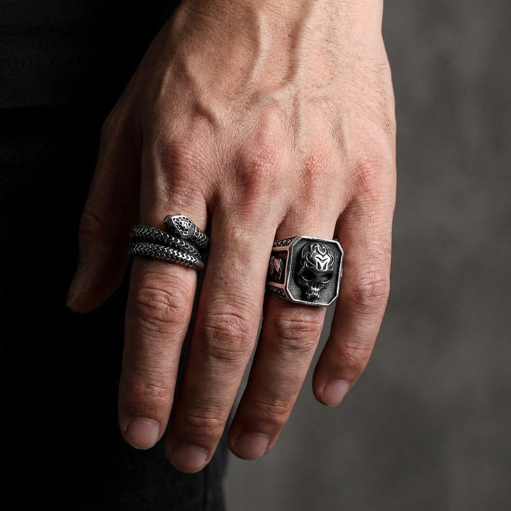 Serpent Stainless Steel Ring