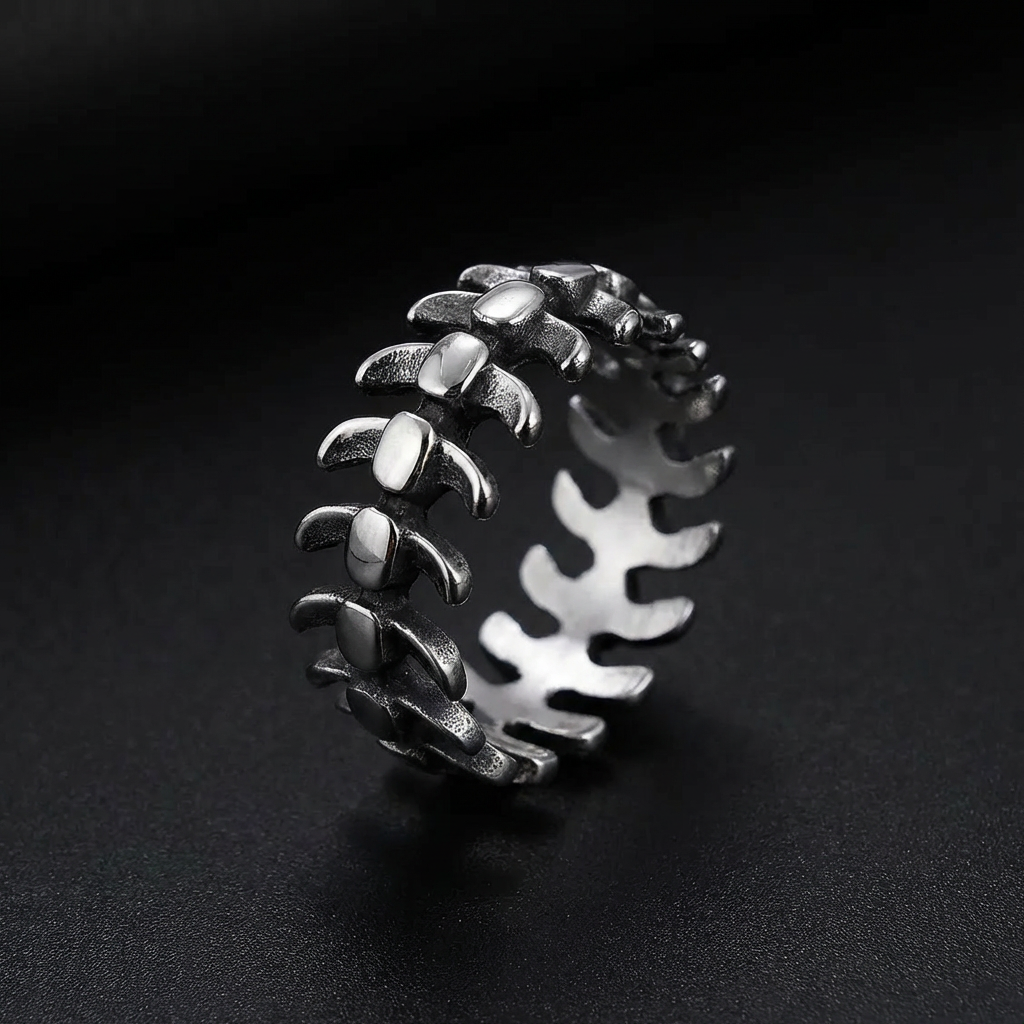 Vertebrae Stainless Steel Ring