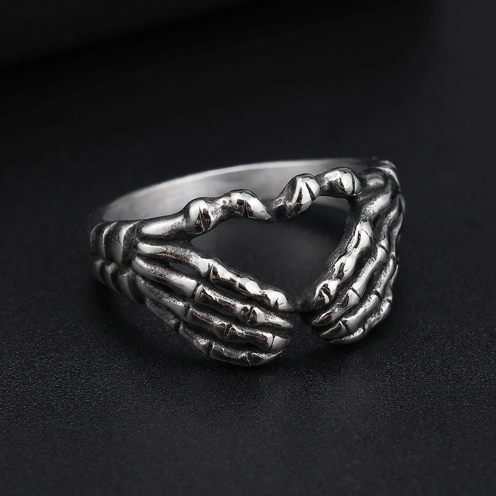Death's Grip Gothic Stainless Steel Ring