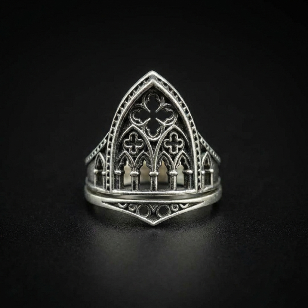 Cathedral Gothic Stainless Steel Ring
