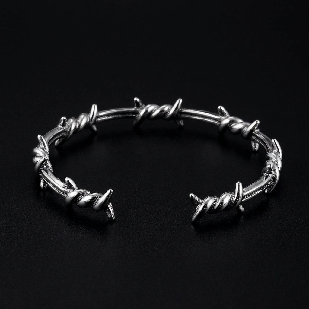 Barb Wire Stainless Steel Bracelet