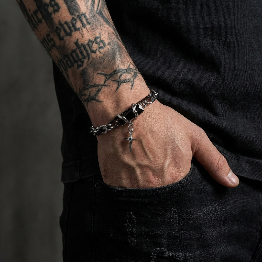 Wraith Black Stainless Steel Bracelet