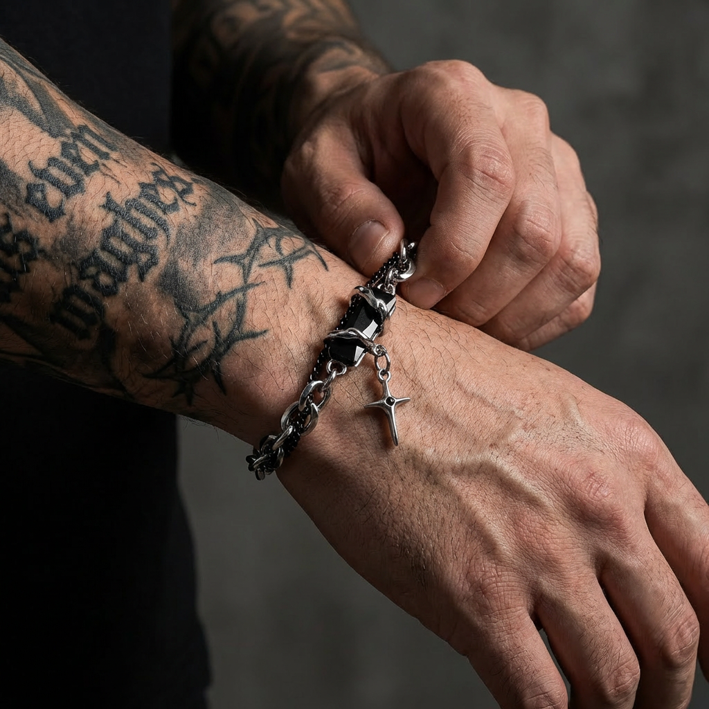 Wraith Black Stainless Steel Bracelet