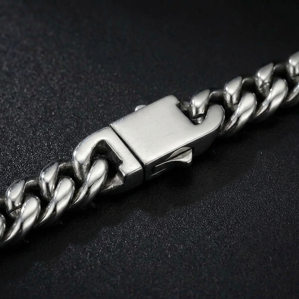 Barb Cuban Link Stainless Steel Bracelet