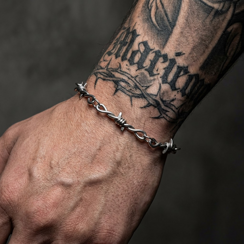 Barbed Wire Stainless Steel Bracelet