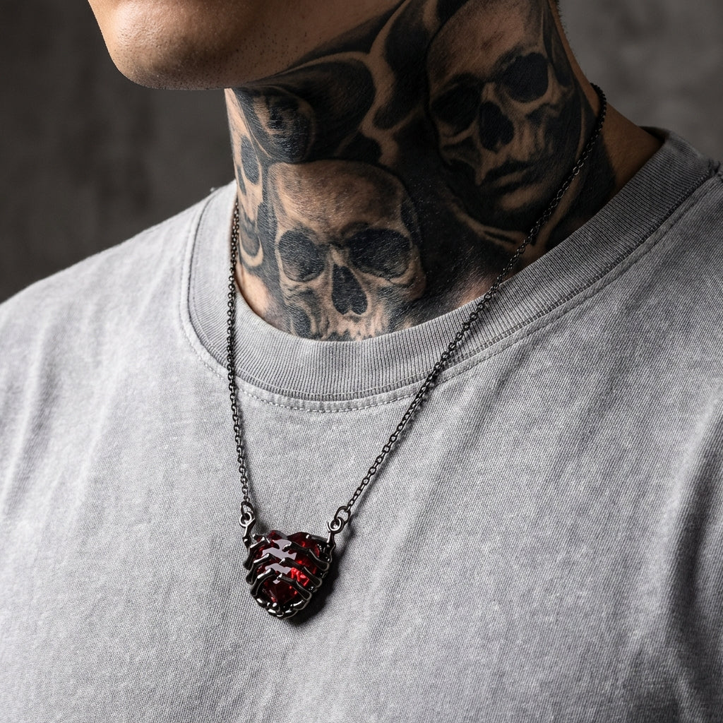 Dead Love Red Crystal Necklace