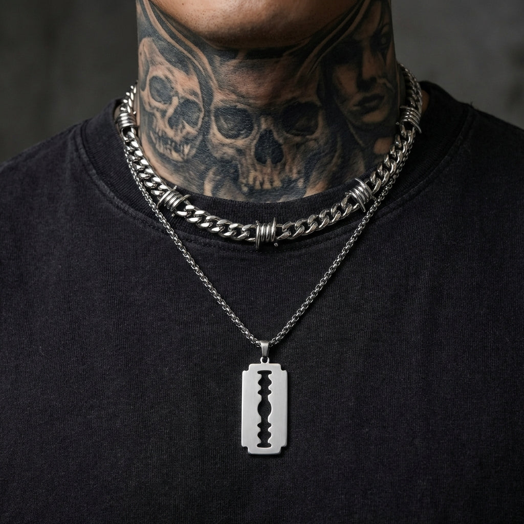 Razor Blade Stainless Steel Necklace
