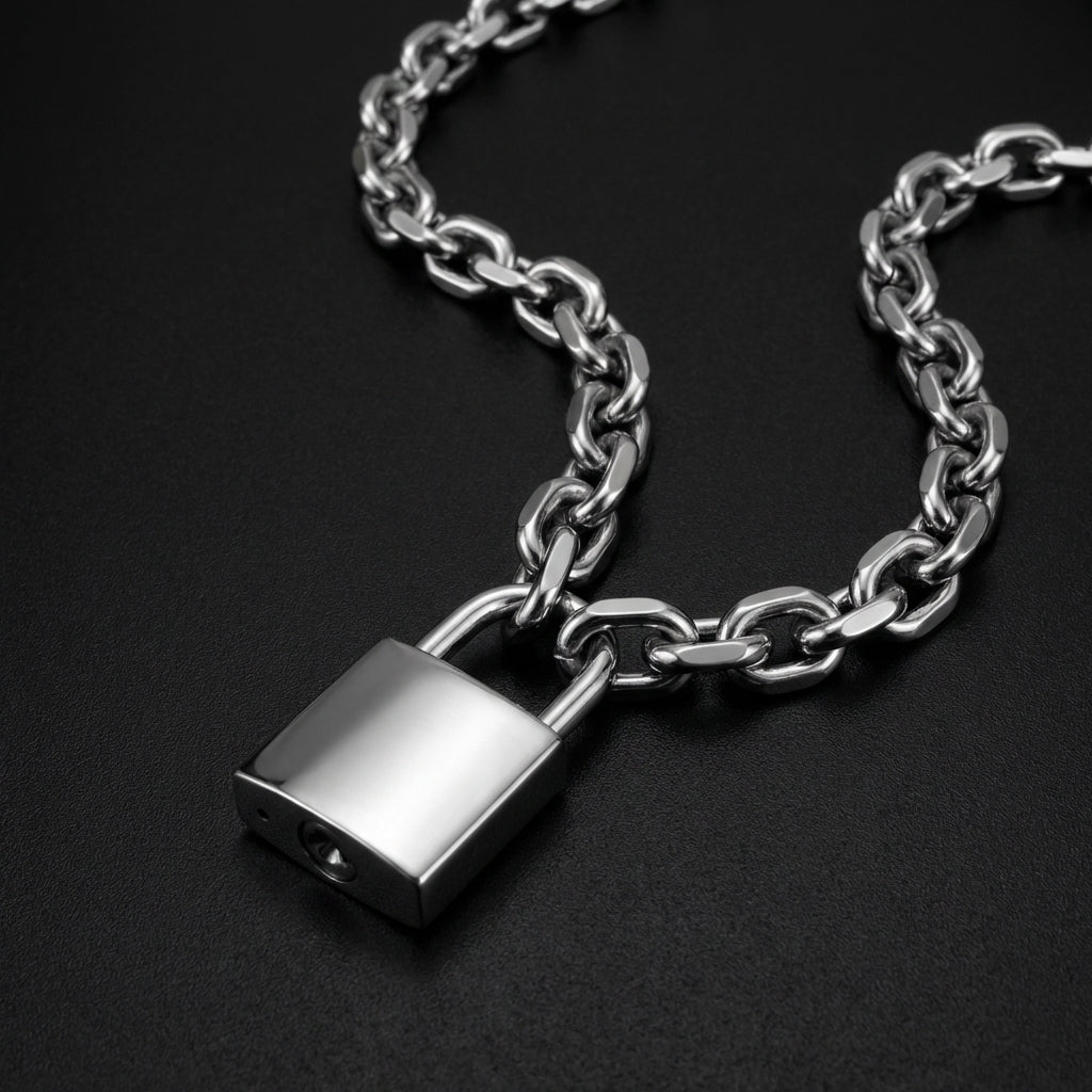 Heavy Lock Stainless Steel Necklace